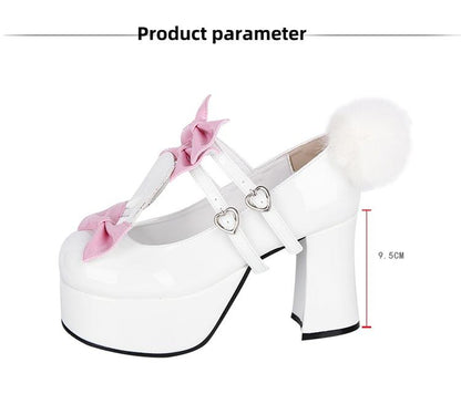 Lolita Shoes High Heels White Shoes With Bunny Ears 37454:561456