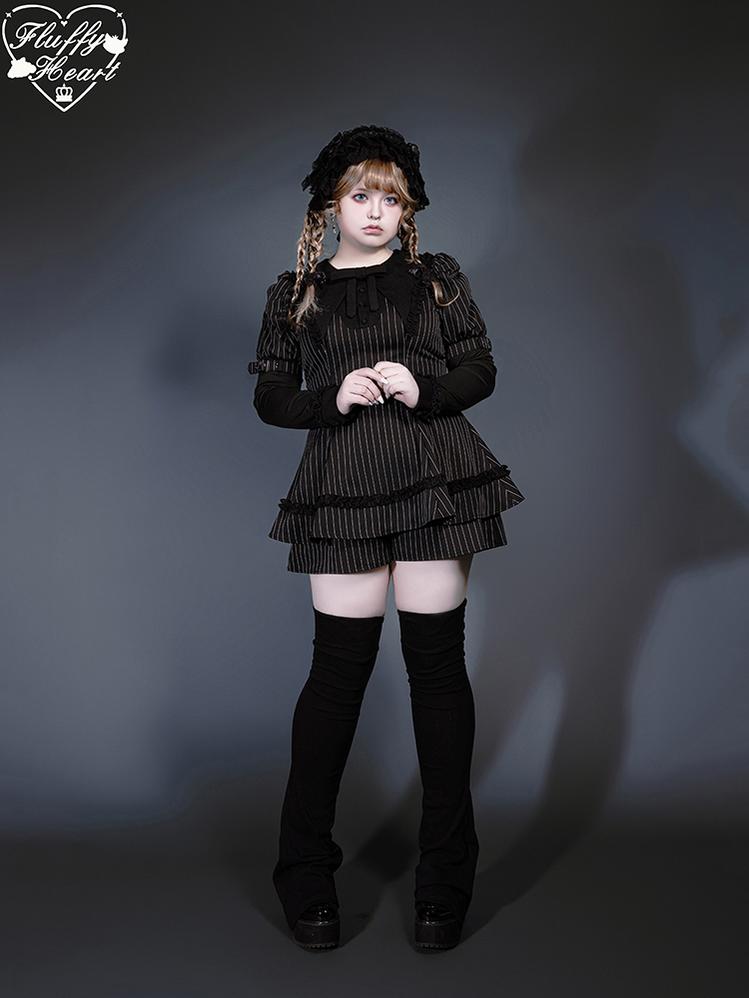 Jirai Kei Dress Set Puritan Collar Dress And Shorts Setup 40752:677280