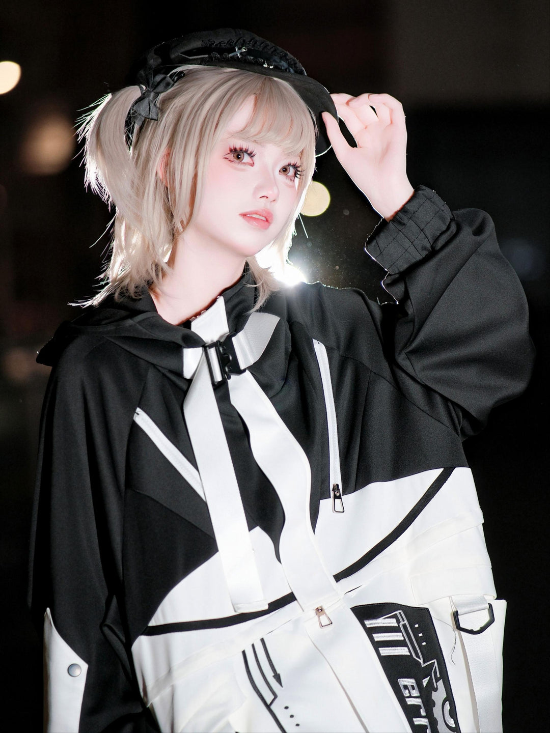 Cyberpunk Outfit, Detachable Jacket and Shorts Set 44424:810161