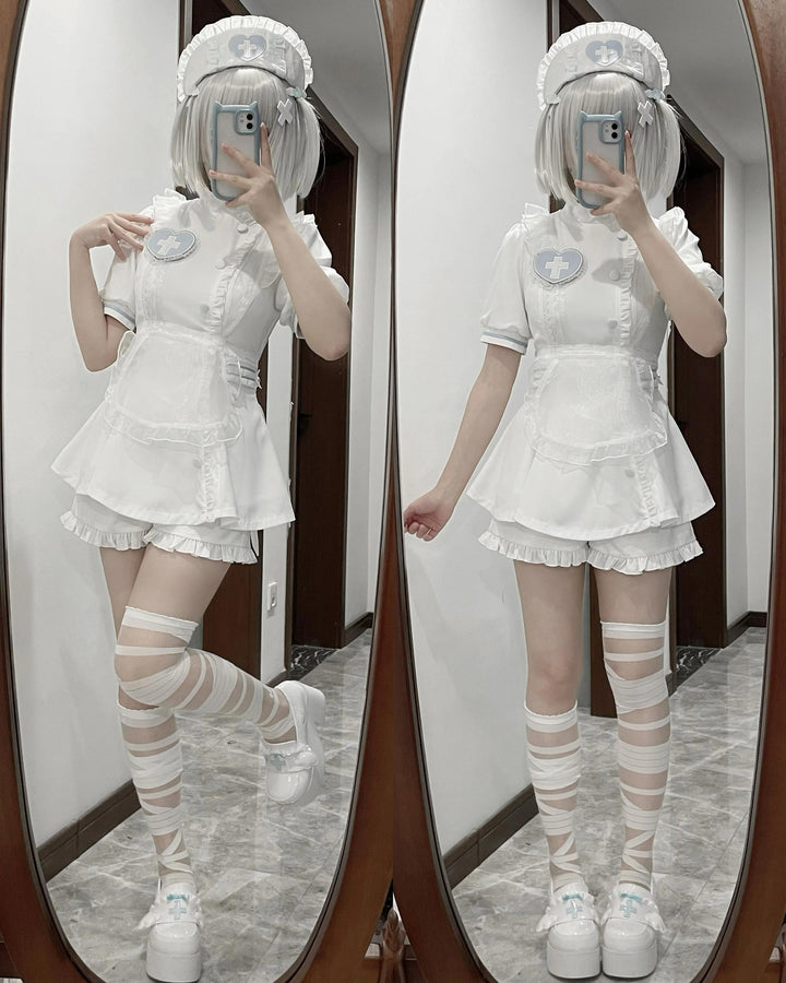 Tenshi Kaiwai Dress Set Nurse Medical Series Outfit Sets 37460:560274