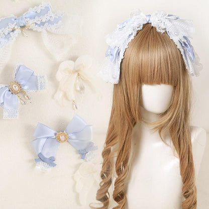 Lolita Headdress Butterfly KC Hairclip Blue Hair Accessory 35782:535982
