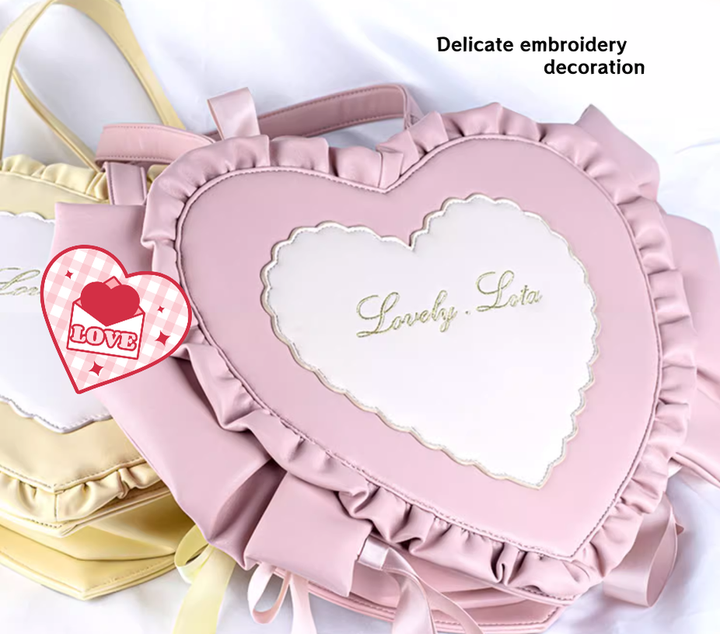 Lolita Bags Heart-shaped Bow Shoulder Bag 35778:521896 35778:521896