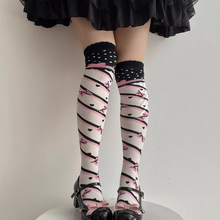 Lolita Japanese Socks Autumn Winter Knee Slim Socks 22794:363246 22794:363246