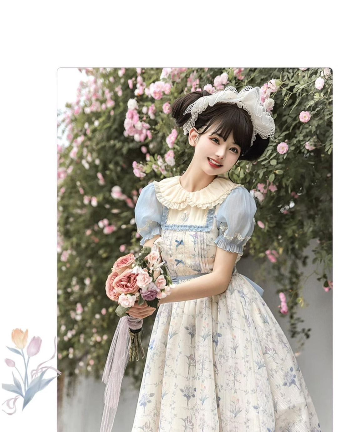 Classic Lolita Dress Letters And Poems Summer Flower Wall Series 37252:562070