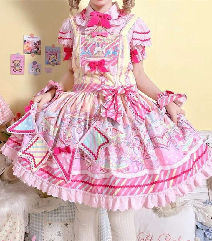 Sweet Lolita Dress Lolita Salopette JSK Set Multicolors (L M S) 36482:552196 (L M S) 36482:552196