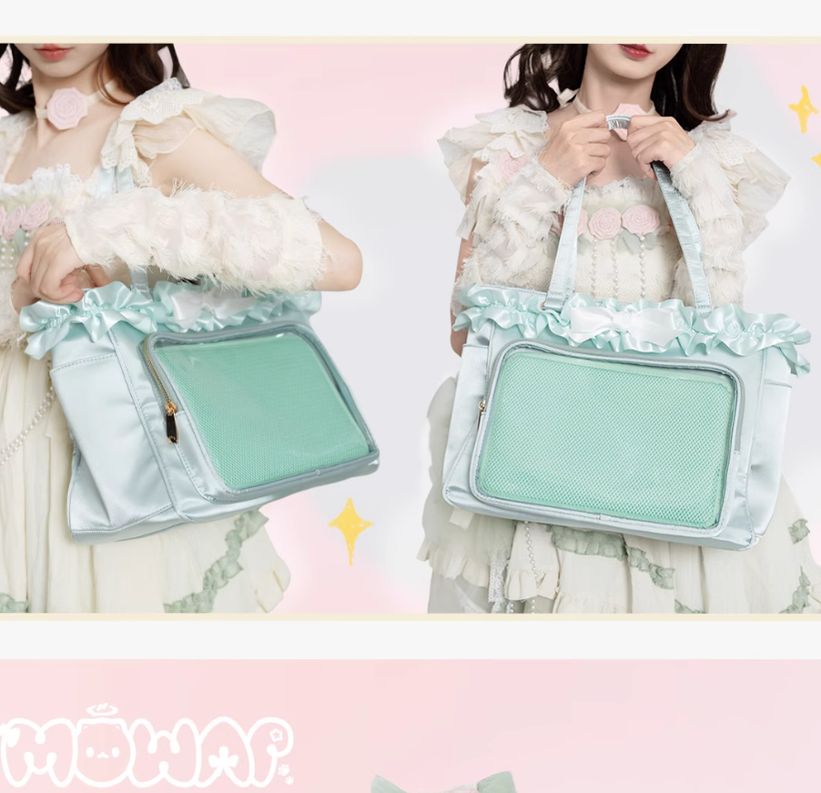 Lolita Fashion Itabag Satin Tote Bag Large Capacity Handbag 41750:734636