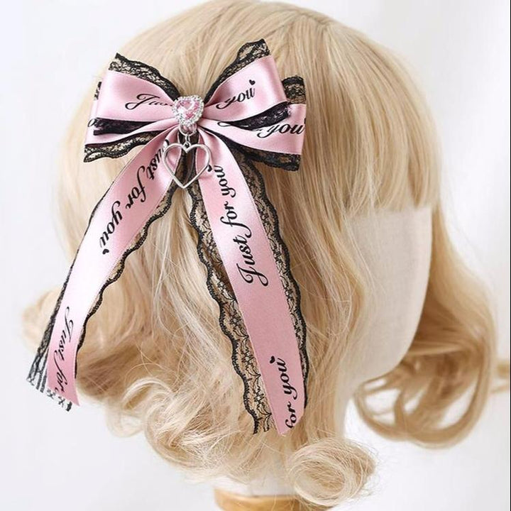 Jirai Kei Hair Clips Ryousangata Ribbon Bow Headwear 22542:370424 22542:370424