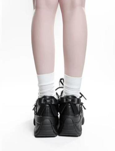 Jirai Kei High Platform Shoes, Lace Details 45748:861629