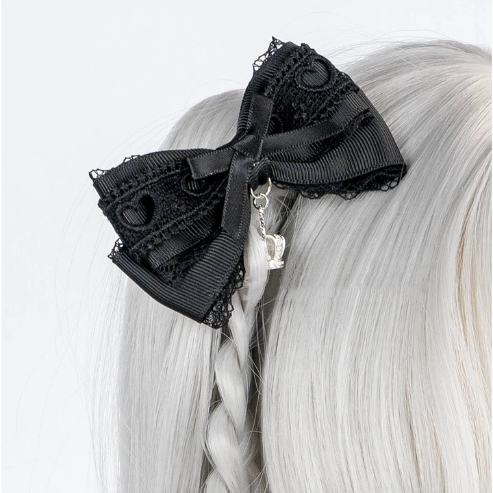 Jirai Kei Hair Clip Ryousangata Barrette Lolita Bow Headpiece 41588:704196