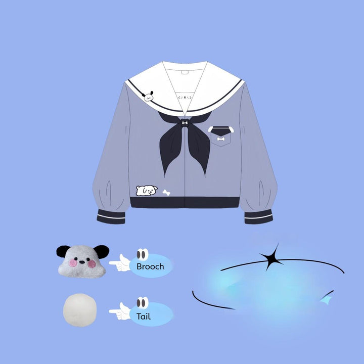 Kawaii JK Uniform, Puppy Accents (2XL 3XL 4XL L M S XL XS) 43791:785225