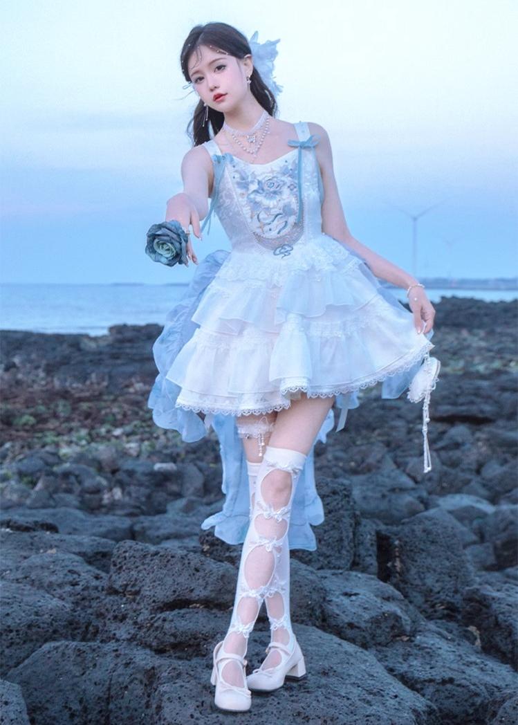 Lolita Dress Prom Dress Ballet Boned Strapless Mini Dress 36242:534052