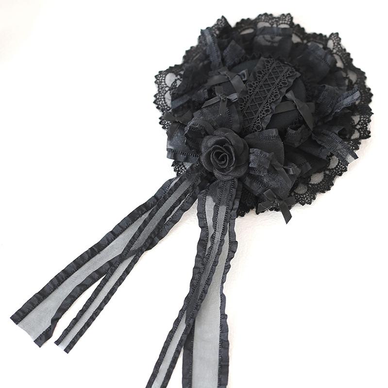 Lolita Hair Accessory Black Hand Sleeves Hair Clip Brooch 39112:613490