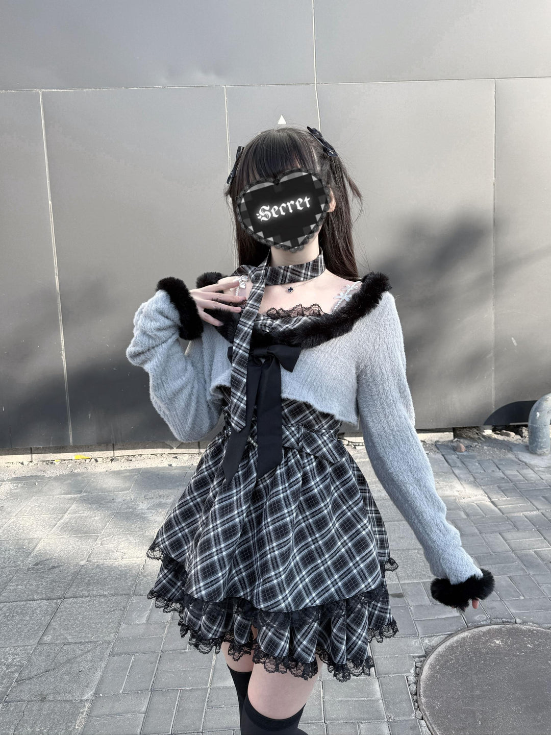 Jirai Kei Camisole Dress, Cropped Outerwear 44084:796566