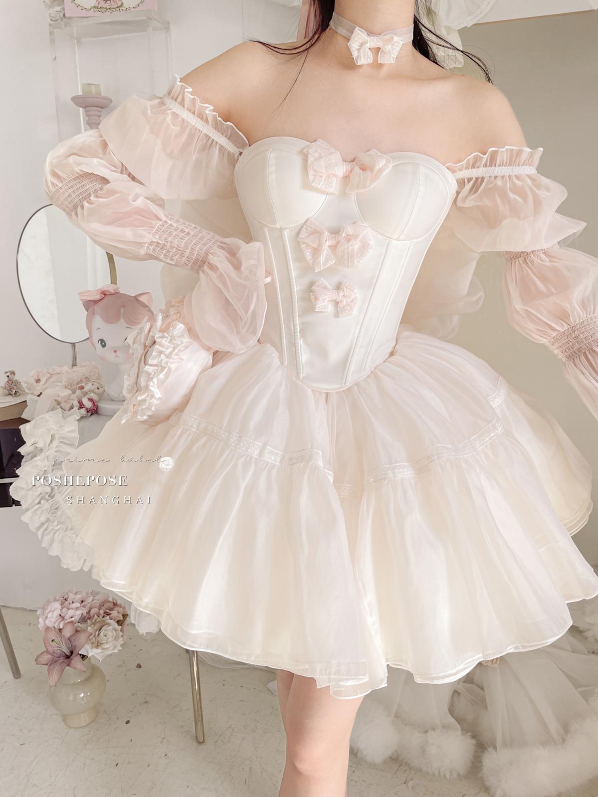 Pink Lolita Dress Corset Dress Princess Dress 36384:540746 36384:540746