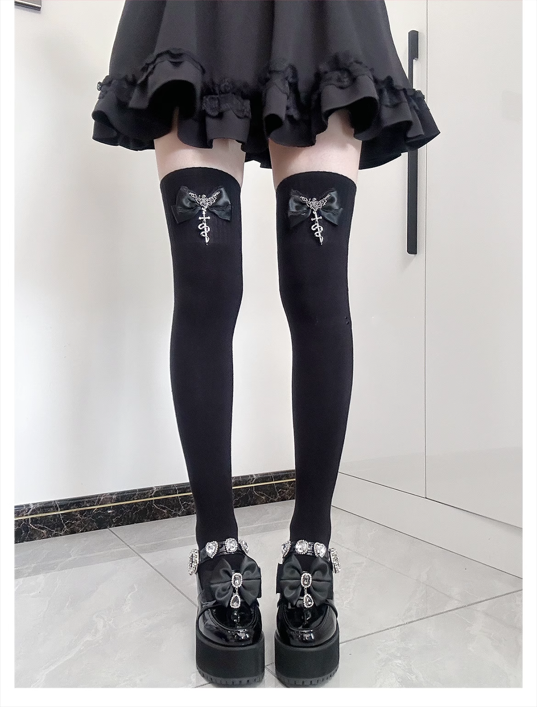 Gothic Over-the-Knee Socks Slimming Cashmere High Tube Socks 41890:723054