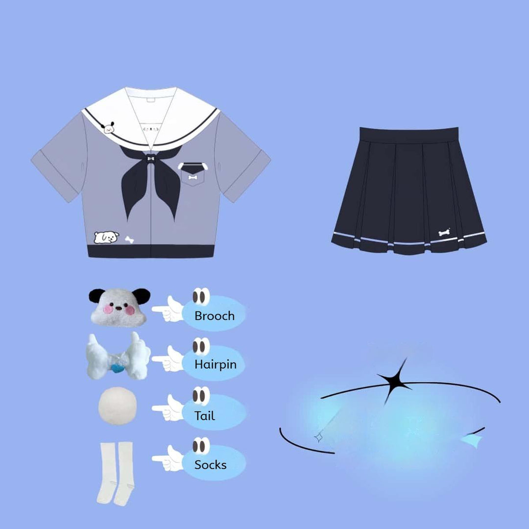 Kawaii JK Uniform, Puppy Accents (2XL 3XL 4XL L M S XL XS) 43791:785232