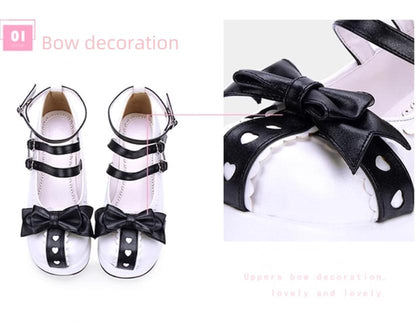 Lolita Platform Shoes Round Toe Thick Bottom Princess Shoes 37448:561722