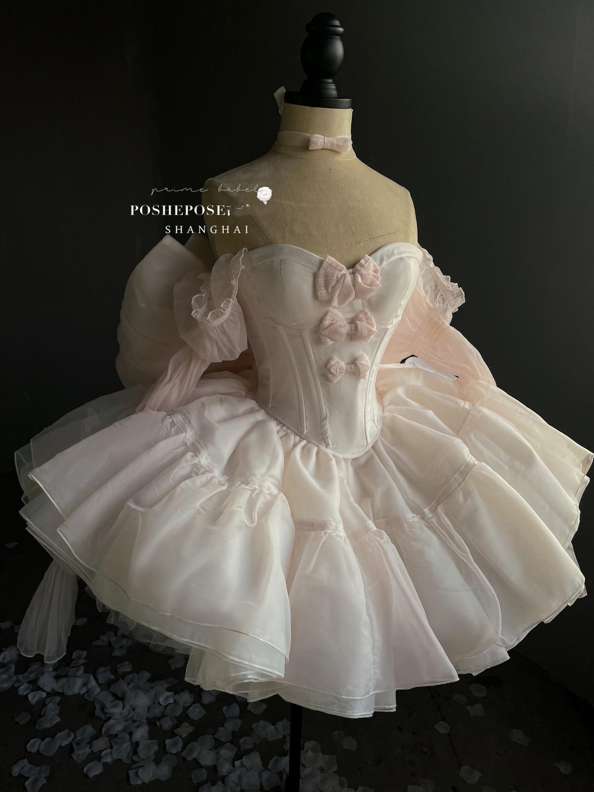 Pink Lolita Dress Corset Dress Princess Dress 36384:540776 36384:540776