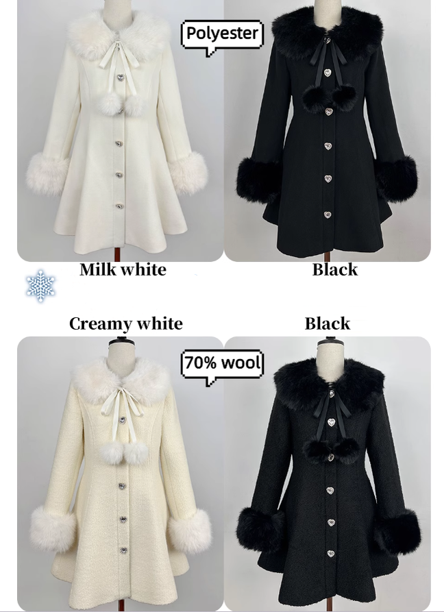 Jirai Kei Coat Long Woolen Jacket Winter Coat 39792:653754