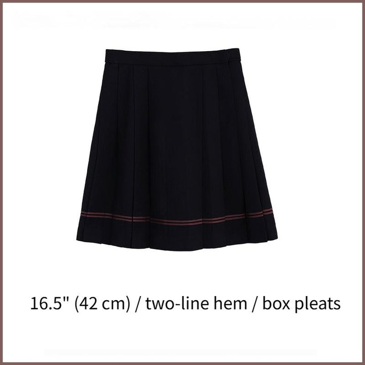Navy and Pink JK Uniform Top + Pleated Skirt (2XL 3XL L M S XL) 43790:785314