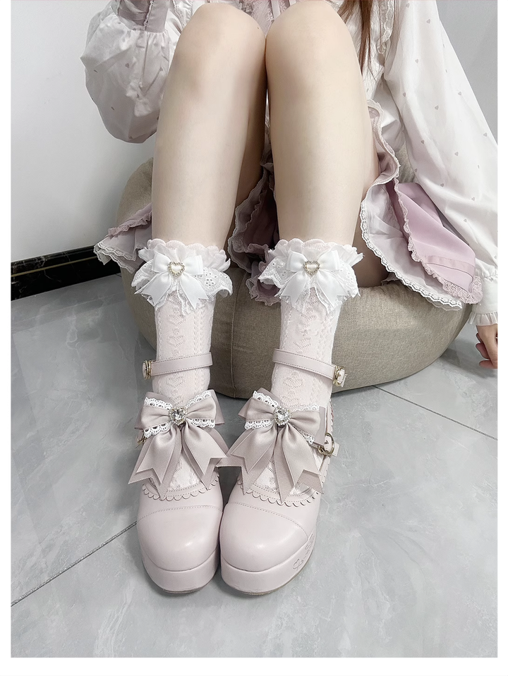 Lolita Socks Cotton Socks Jirai Kei Mid-calf Socks 40894:694056