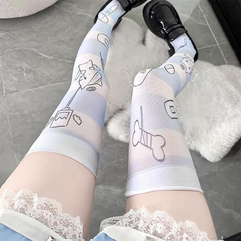 Jirai Kei Socks Over-the-Knee Socks Velvet High Tube Socks 36524:535890