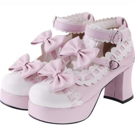 Lolita Shoes High Heels Shoes With Bow 4 Colors 31794:375894 31794:375894