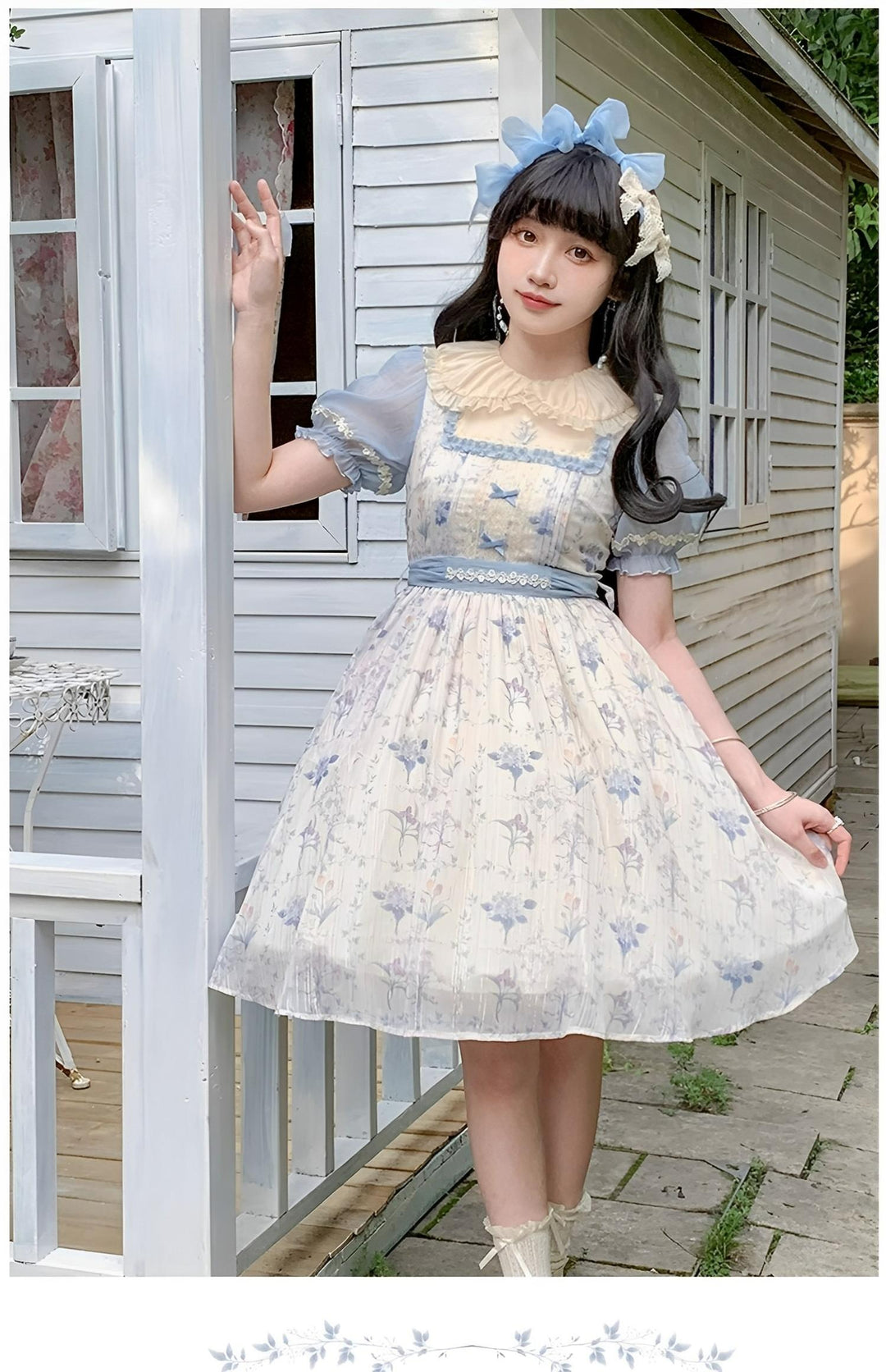 Classic Lolita Dress Letters And Poems Summer Flower Wall Series 37252:602178