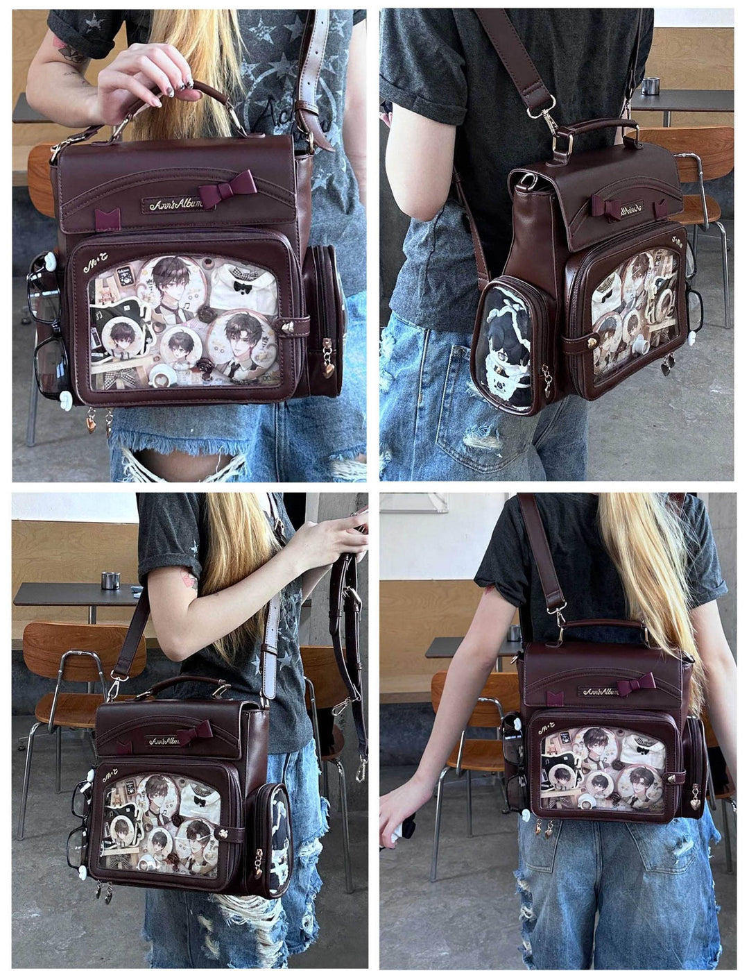 Kawaii Ita Bag with Crossbody Strap, Clear Window 45414:846823