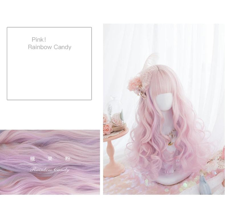 Lolita Wig Fairy Kei Wig Rainbow Wig Pink Wig 31726:497162 31726:497162