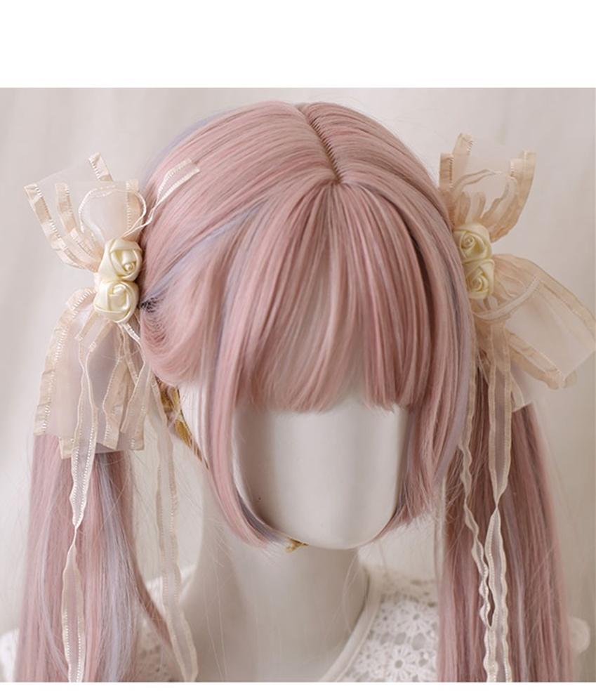 Jirai Kei Hairpin Lolita Headdress With Ribbon Multicolor 35300:489320 35300:489320