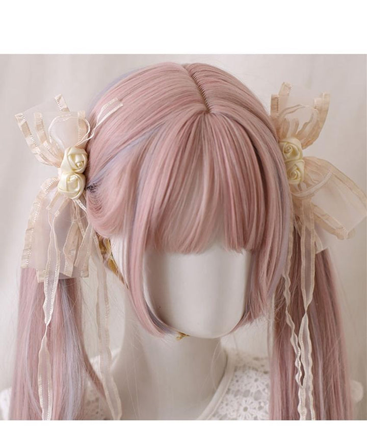 Jirai Kei Hairpin Lolita Headdress With Ribbon Multicolor 35300:489320 35300:489320