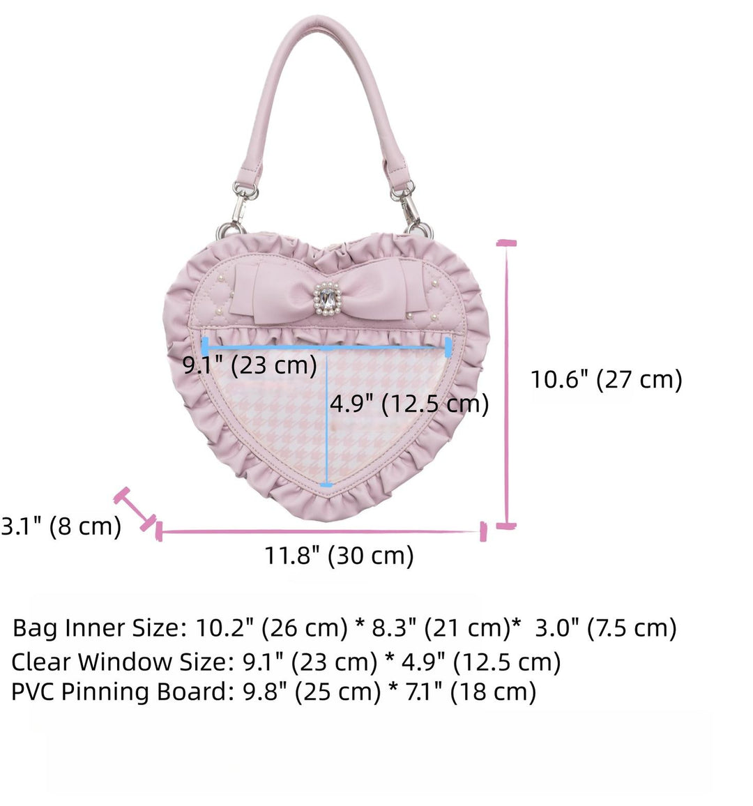 Jirai Kei Heart-shaped Itabag, Detachable Pinning Board 44774:825591