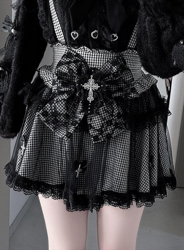 Jirai Kei Cardigan Outfit, High-Waisted Skirt (2XL L M XL) 44566:813800