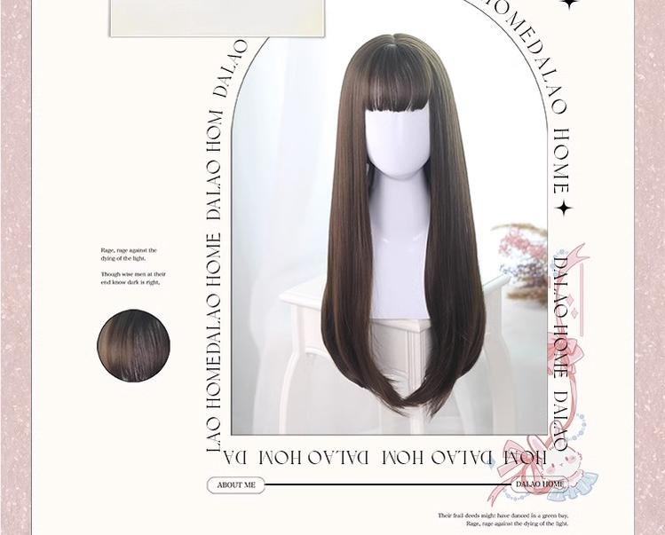 Harajuku Fashion Lolita Black Straight Long Wig 22812:330536 22812:330536