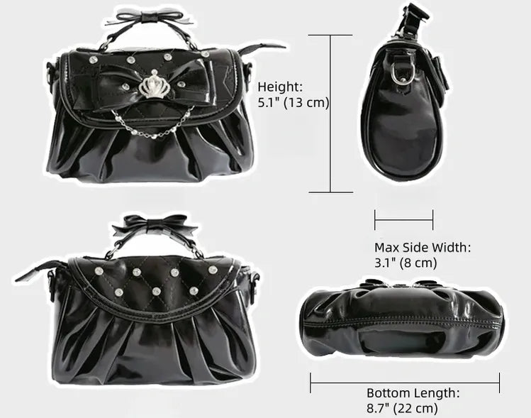 Jirai Kei Handle Crossbody Bag, Adjustable Bag Strap 45110:839437