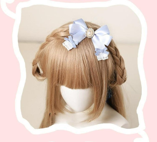 Lolita Headdress Butterfly KC Hairclip Blue Hair Accessory 35782:535972