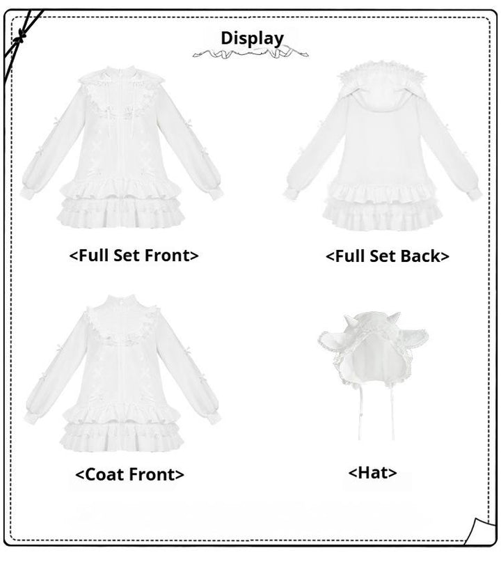 Jirai Kei Hoodie Jacket with Detachable Animal Ears & Doll Bag 42491:744225