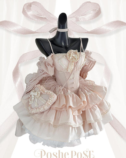 Lolita Dress Fishbone Dress Corset Dress Multicolor 36380:540672
