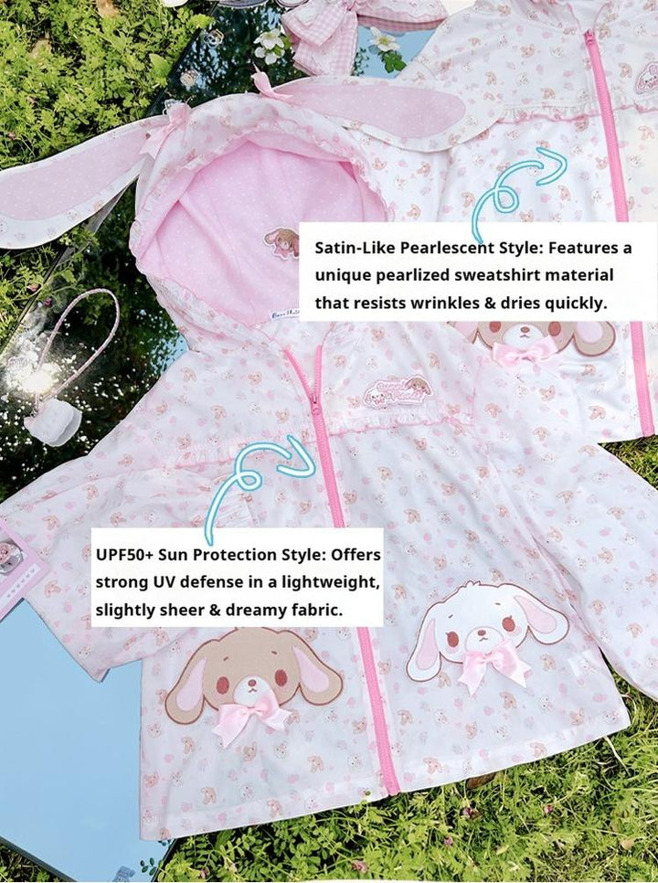 Pink Bunny Kawaii Jacket, UPF50 Sun Protection 42914:787262
