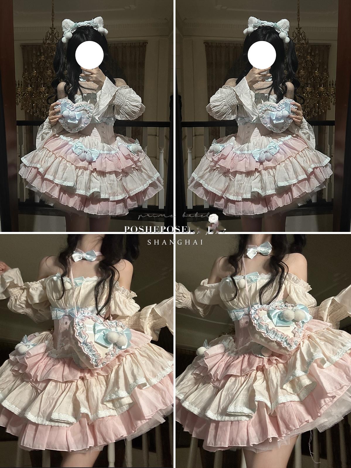 Lolita Dress Fishbone Dress Corset Dress Multicolor 36380:540620