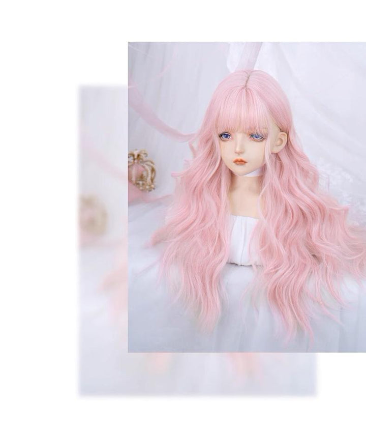 Lolita Wig Fairy Kei Pink Wig Long Curly Wig 32100:522656 32100:522656