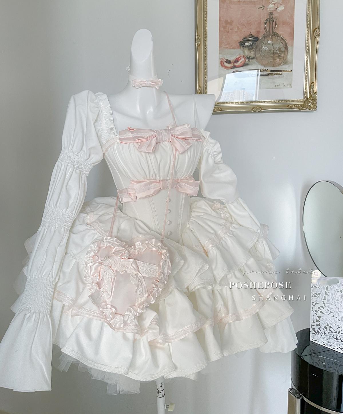 Lolita Dress Fishbone Dress Corset Dress Multicolor 36380:540658