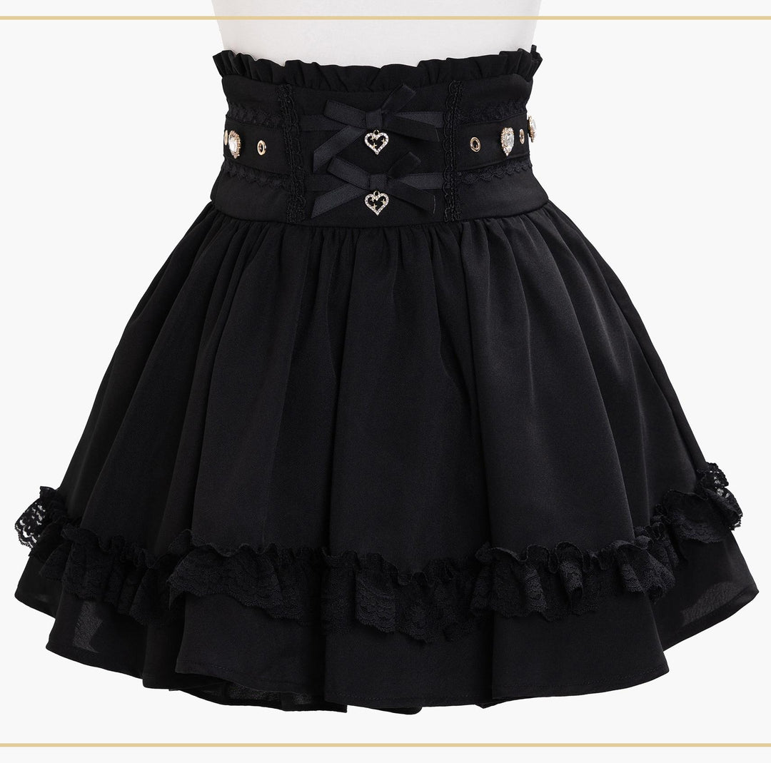 Jirai Kei High Waist Skirt, Built-in Safety Shorts (2XL L M S XL) 45720:860463