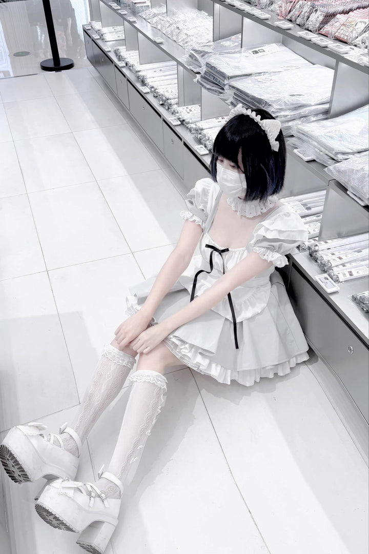 Kawaii Maid Dress, Detachable White Apron 43805:786140