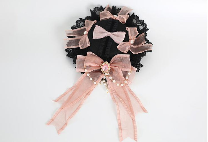 Jirai Kei Black Pink Headband Hat Hair Accessories 22532:322690 22532:322690