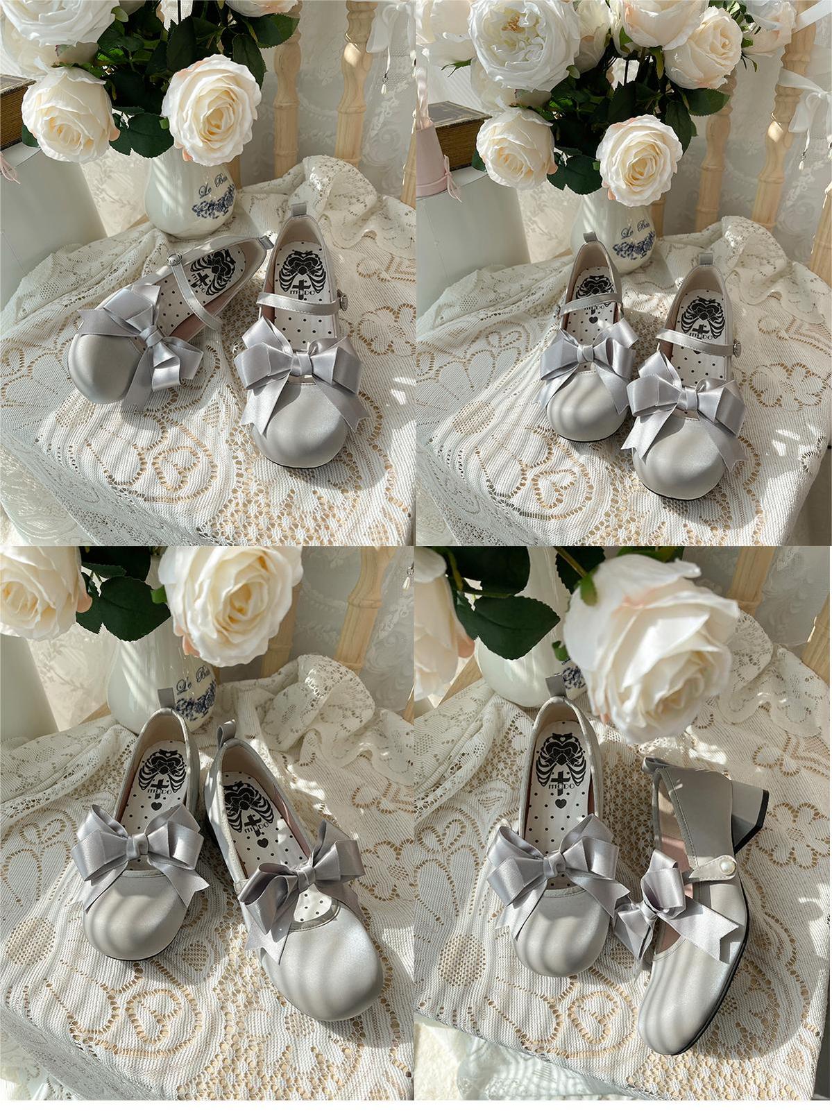 Lolita shoes Round Toe Heels Shoes Multicolors 35594:546432