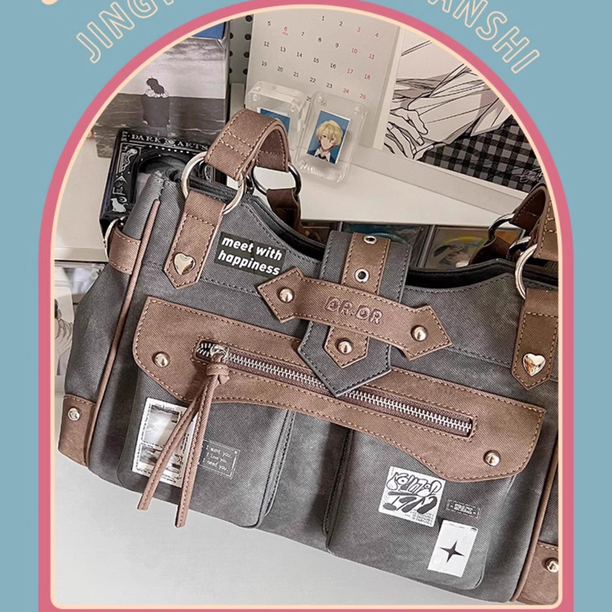 Punk Itabag Single Shoulder Bag Cool Office Worker Itabag Punk Itabag Single Shoulder Bag Cool Office Worker Itabag