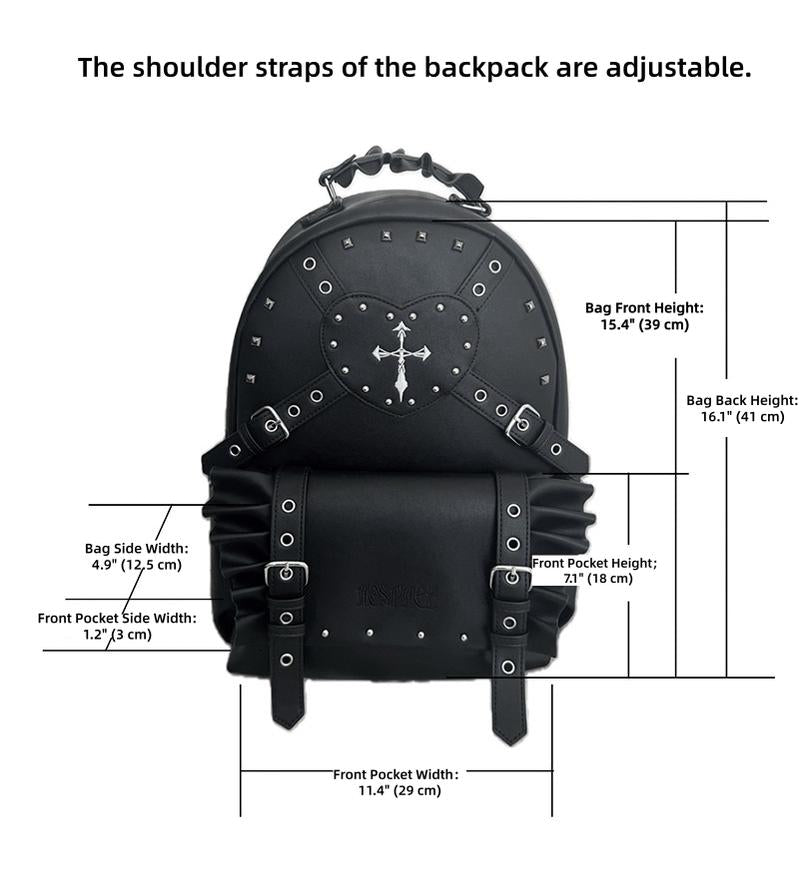 Subculture Black Backpack, Large Capacity 44670:818637