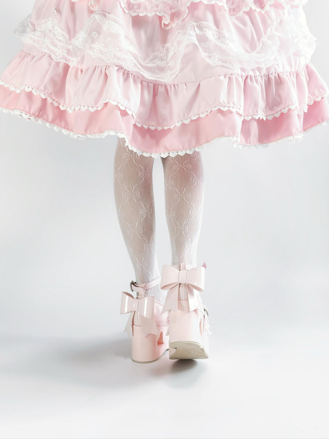 Old School Lolita High Platform Shoes, Heart Hollow Heel 44559:813908